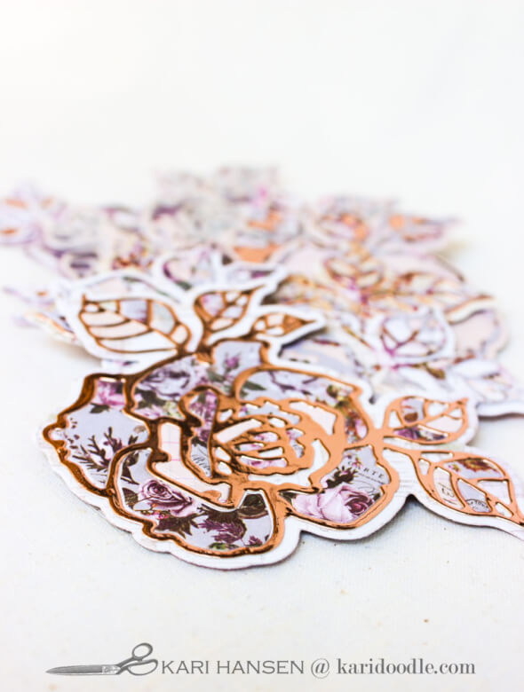 inlaid rose die cuts