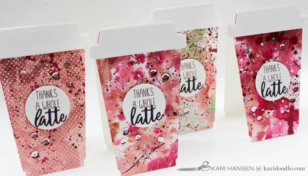 coffee-cup shaped watercolor cards