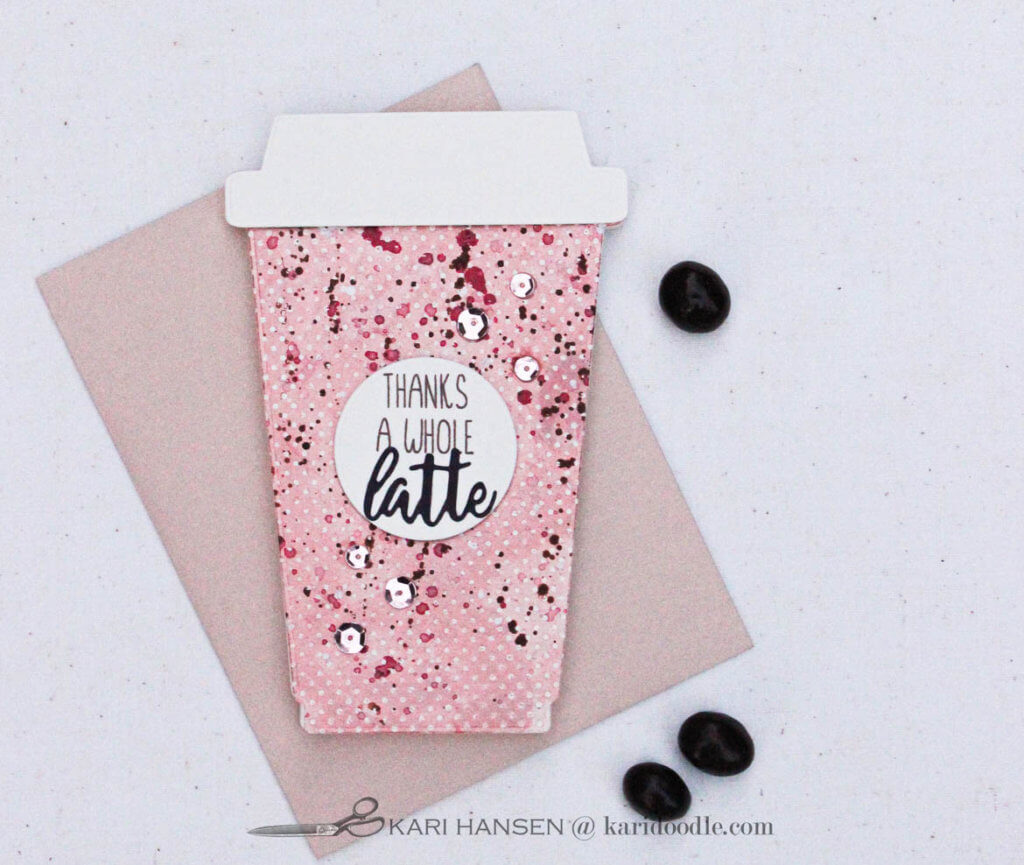 coffee-cup shaped watercolor card