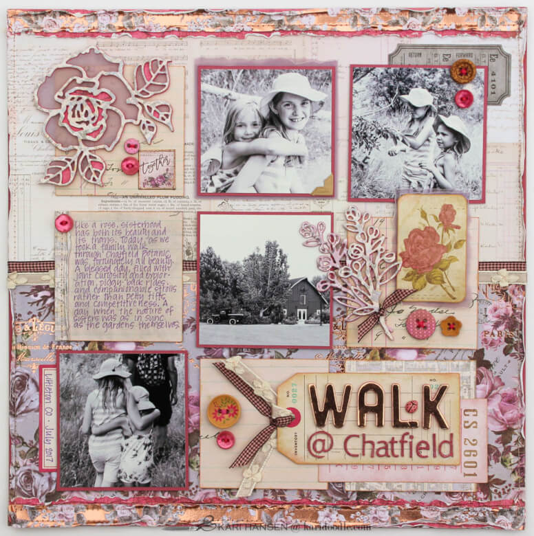 Walk at Chatfield scrapbook layout