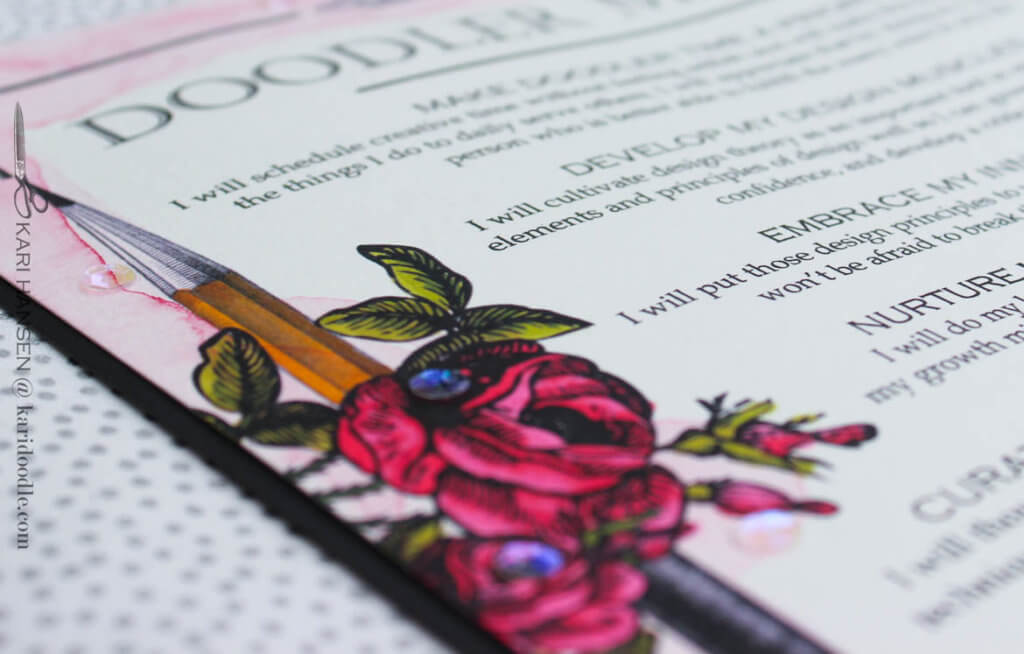 doodler mindset printable roses detail
