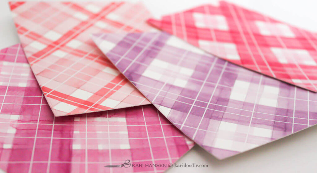 simple watercolor tartans in 4 colors