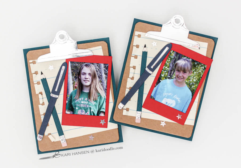 clipboard-shaped teacher photo cards