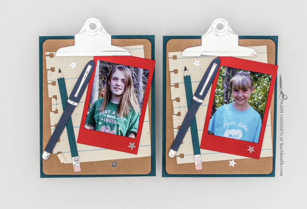 clipboard-shaped teacher photo cards