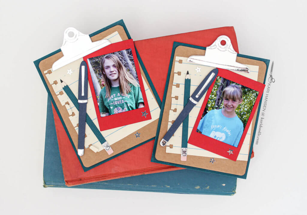 clipboard-shaped teacher photo cards