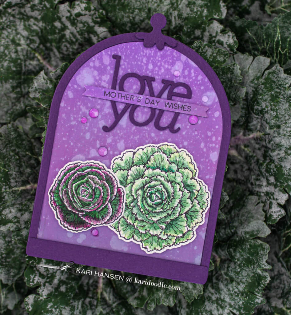 purple dome shaped mothers day card