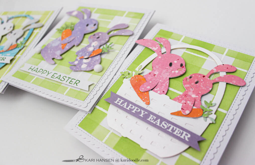 pink easter bunny card