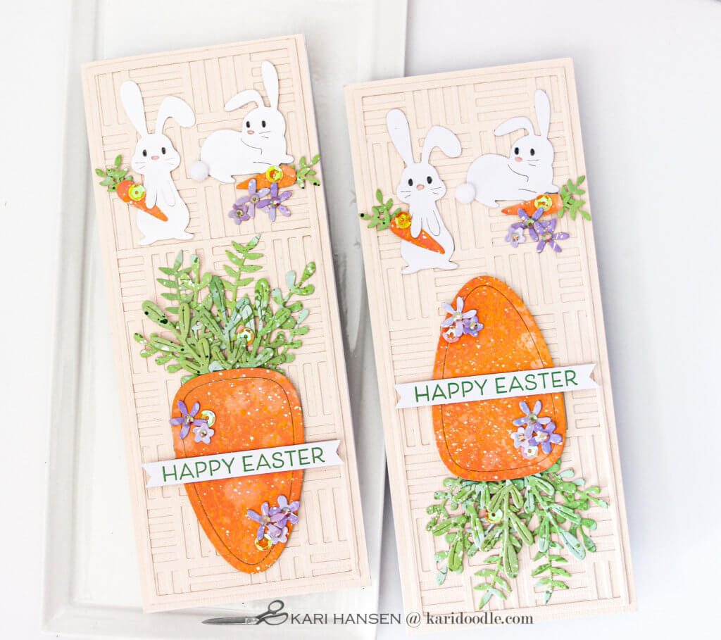 easter bunny slimline cards