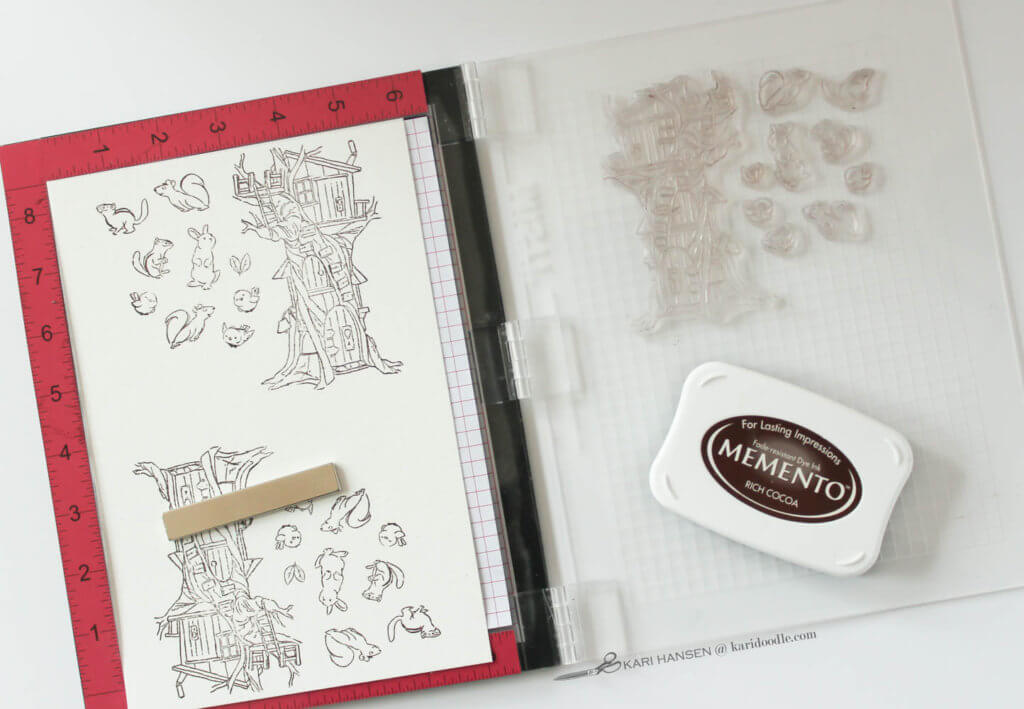 stamping woodland cubbies with misti tool